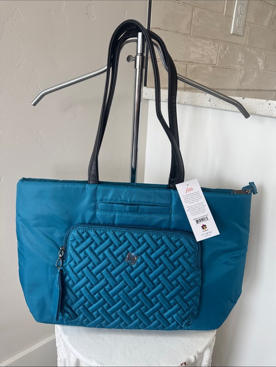 lug Handbags - Lug ARPEGGIO Ocean Blue Quilted Tote Everyday Bag Travel Beach Casual Bag NWT
